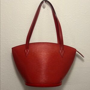 Authentic Louis Vuitton St. Jacques GM in Red Epi Leather
